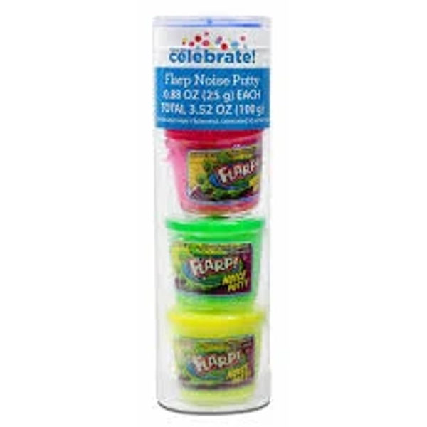 Celebrations Flarp Putty Tube 4pk Assorted Colors