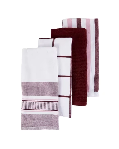 4 Pack Port Linear Terry Tea Towels