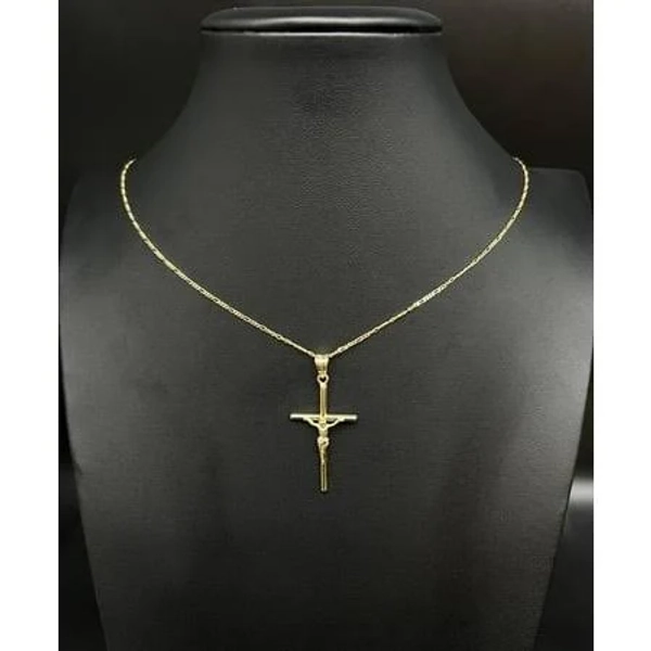 10K Gold Jesus Crucifix Cross Necklace