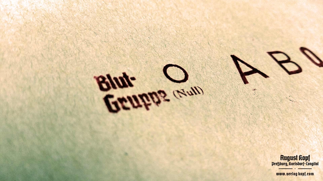 Blutgruppe Stamps
