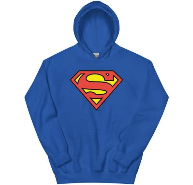 Superman Logo Hoodie Royal Blue Hoodie / L