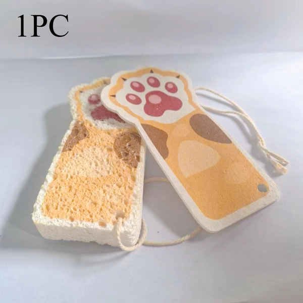 1pc Cat Paw Sponge Pads, Compressed Wood Pulp, Water-Absorbing Expanded Wood Pulp Sponge Pads, Dishwashing Cleaning Cloth, Facial Sponge