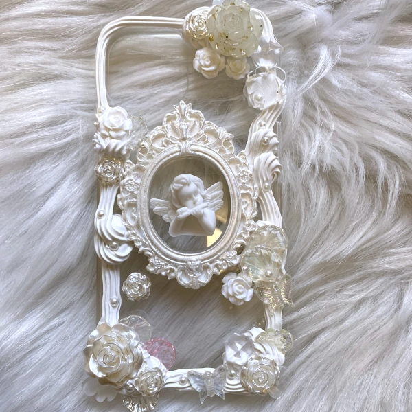 Decoden 3D Angel Phone Case, Cute Cherub Custom Phone Case for iPhone 17 16 15 14 13 12 11 Pro Max Plus Mini, Samsung S25 S24, Google Pixel
