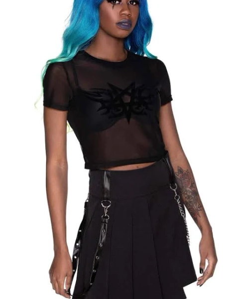 Trigger Mesh Crop Top L