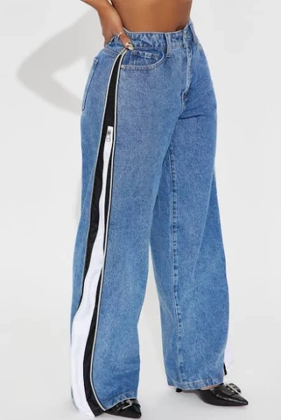Fashion Nova Women's Feeling The Heat Stretch Wide Leg Jeans