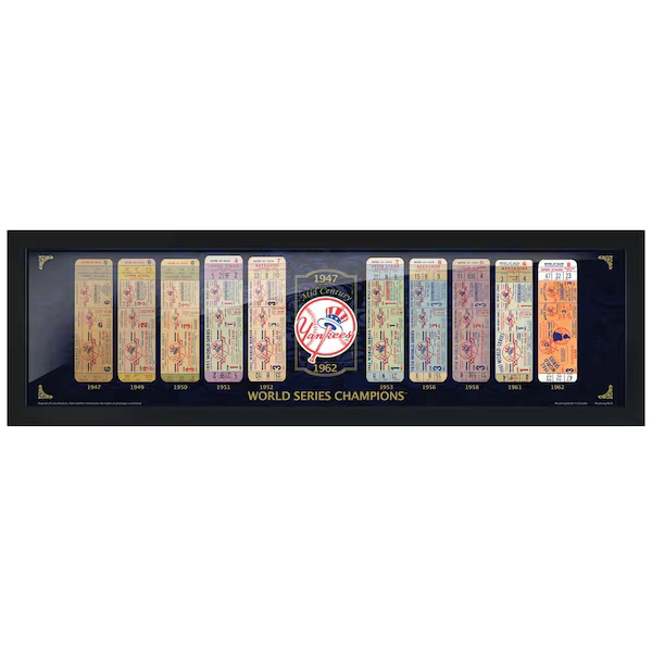 New York Yankees 6'' x 22'' Tickets to History Mid Century Wall Art