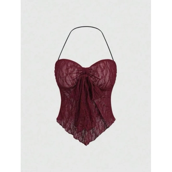 Y2K Halter Neck Crop Cami