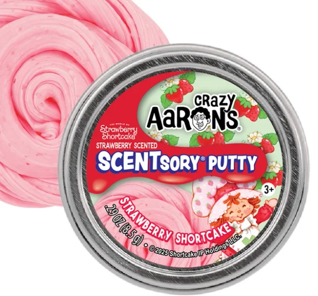 Crazy Aaron's Thinking Putty Scentsory Mini Tin Strawberry Shortcake
