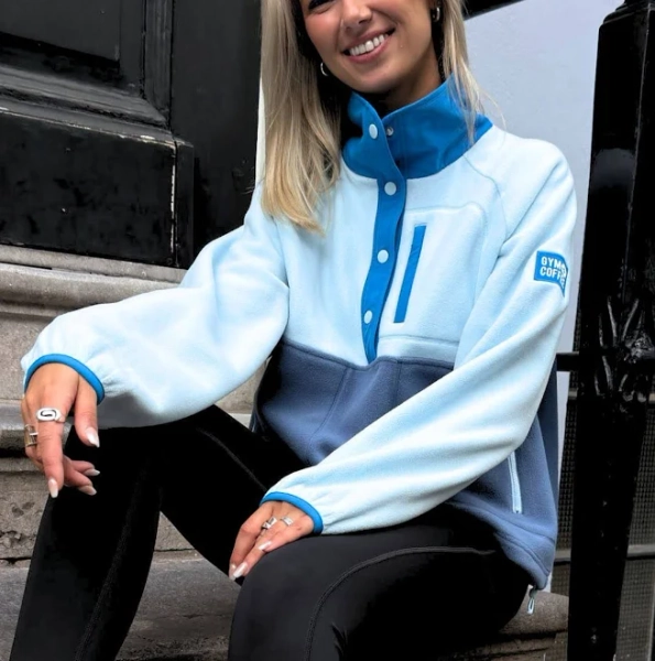 Gym + Coffee Women's Snap Polar Fleece