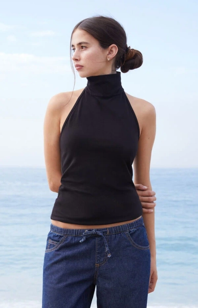 Black Halter Top