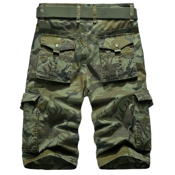 Summer 2025 Camouflage Shorts Men's Pure Cotton Multi-bag Outdoor Casual Loose Large-size Military Pants Multi-bag Cargo Pants - AliExpress 200000343