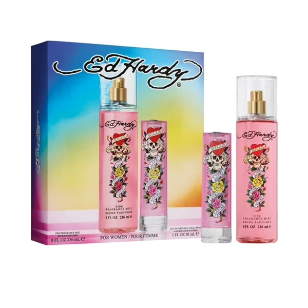 Ed Hardy Perfume Gift Set for Women, 2 Pieces, 1.0 fl oz