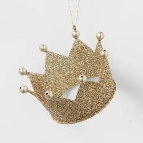 Wondershop Metal Glitter Crown Christmas Tree Ornament