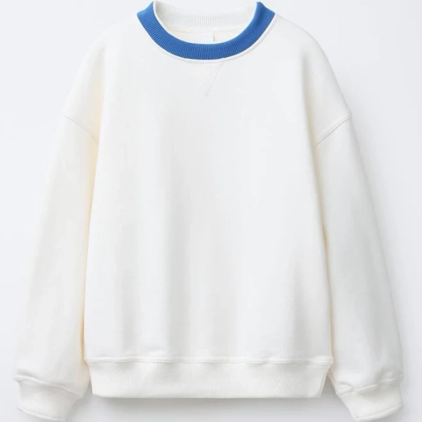 Zara Kids Contrast Rib Neck Sweatshirt