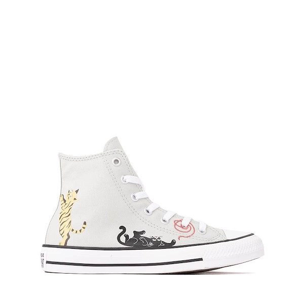 Converse Chuck Taylor All Star Pet Pack High-Top Sneaker - Big Kid - Rainwashed Grey / Cats