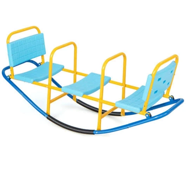 costway Outdoor Kids Seesaw Swivel Teeter for 3 to 8 Years Old