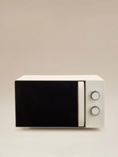 Cream Textured 17L Manual Microwave