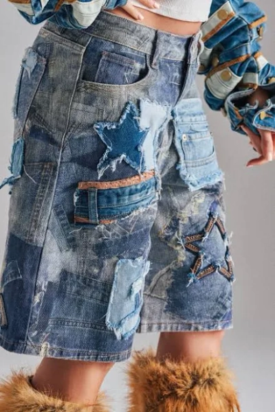 Akira Stars in The Sky Denim Shorts
