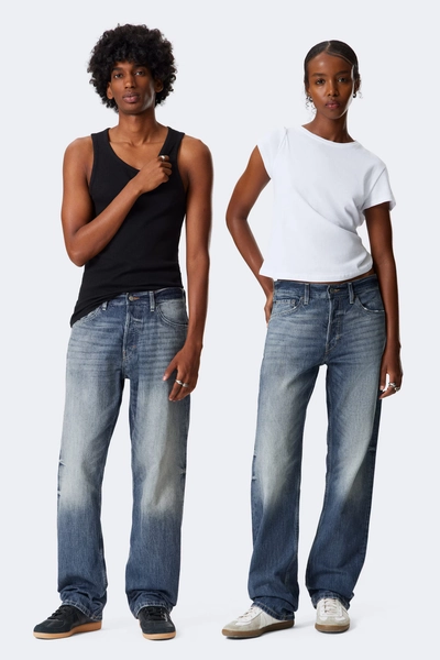 Orbit Mid Rise Regular Straight Leg Jeans