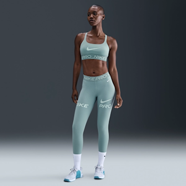 Nike Pro Women's Mid-Rise 7/8 Mesh-Panel Graphic Leggings