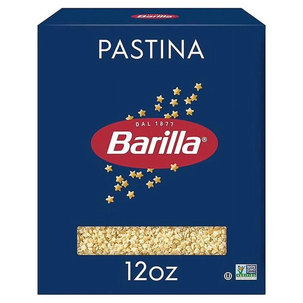 Barilla Pastina Pasta, 12 oz. Box - Non-GMO Pasta Made with Durum Wheat Semolina - Kosher Certified Pasta