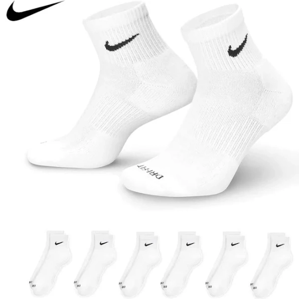 Nike Everyday Plus Cushioned Ankle Socks (3 Pack) White:Large