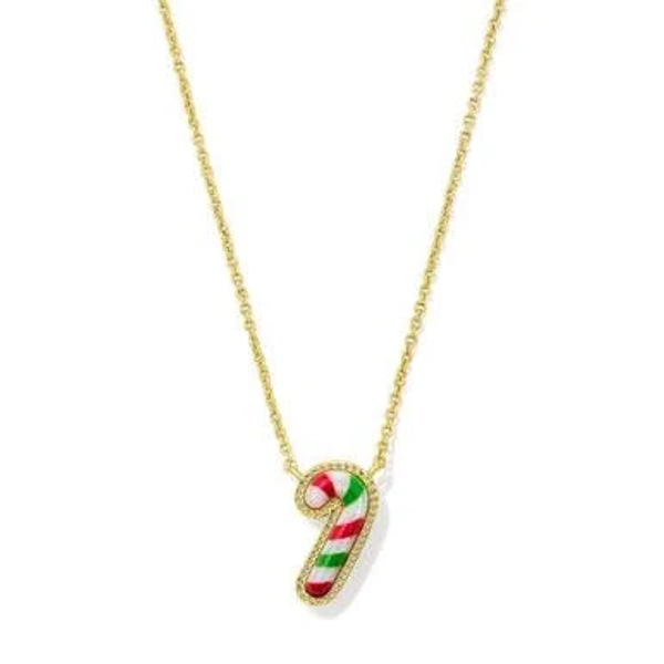 Kendra Scott Candy Cane Gold Pendant Necklace