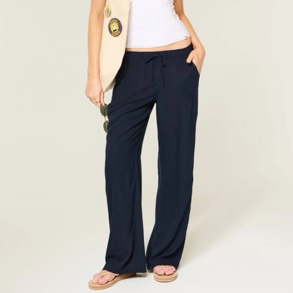 Hollister Women's Pull-On Slub Pants