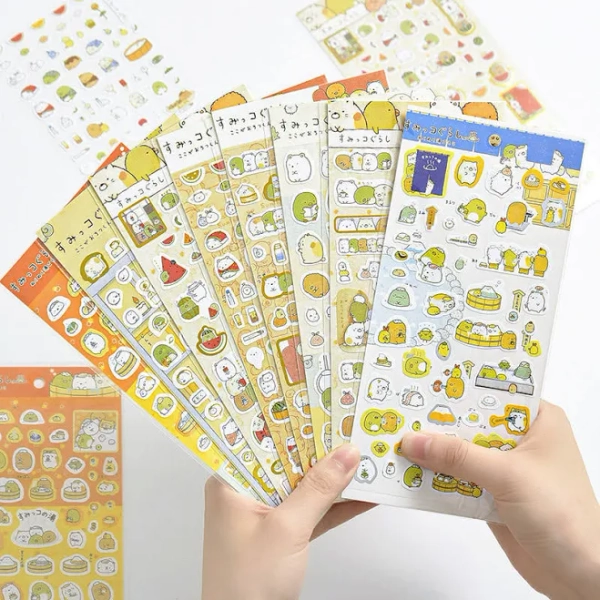 Stamprints Kawaii Japanese Style Cartoon Animal Stickers