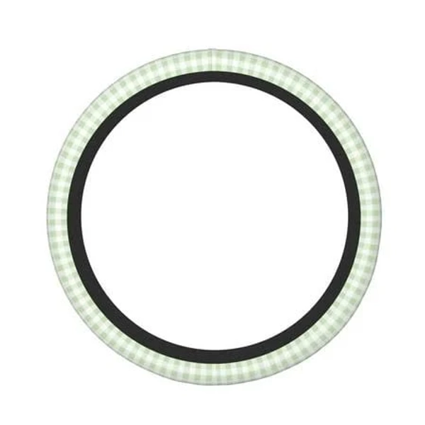 Picia Green Checkboard Car Steering Wheel Cover
