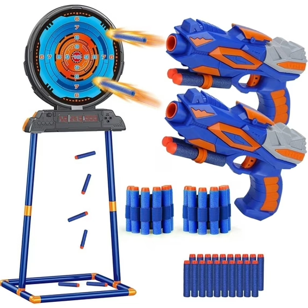 BEEPRINCESS Shooting Game Toy for Kids, Digital Targets with 2 Foam Dart Blaster, Outdoor Game Toys Gifts for 5, 6, 7, 8, 9, 10+ Year Old Boys