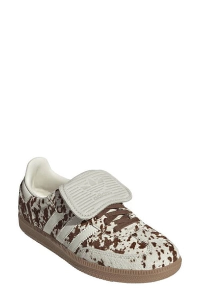 adidas Samba LT Genuine Calf Hair Sneaker in Off White/Lucid Pink/Gum at Nordstrom, Size 6