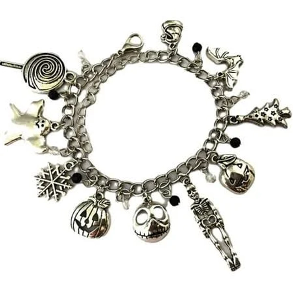 Nightmare Before Christmas Metal Novelty Charm Bracelet