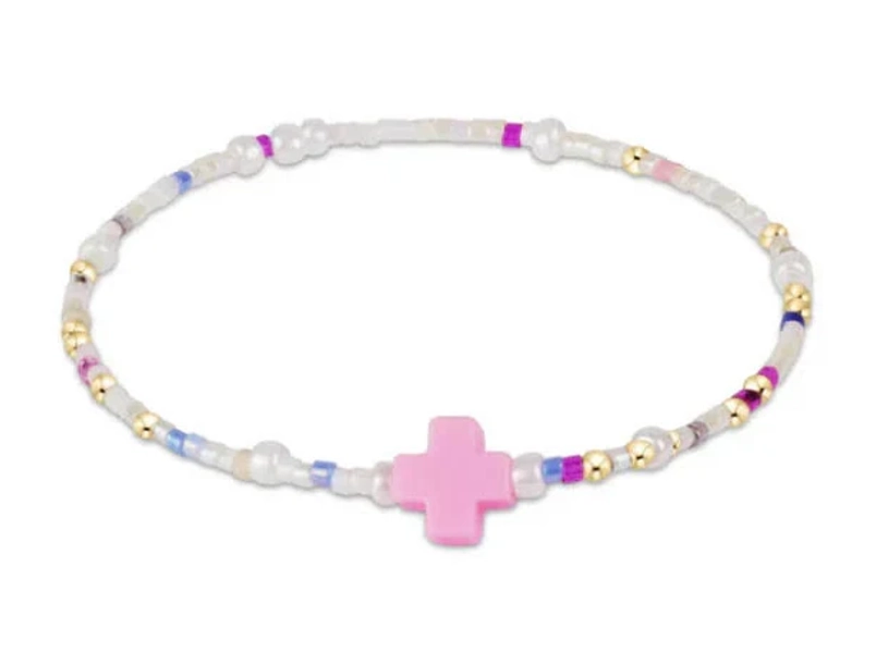 EGIRL Hope Unwritten Signature Cross Bracelet with Sprinkles On Top