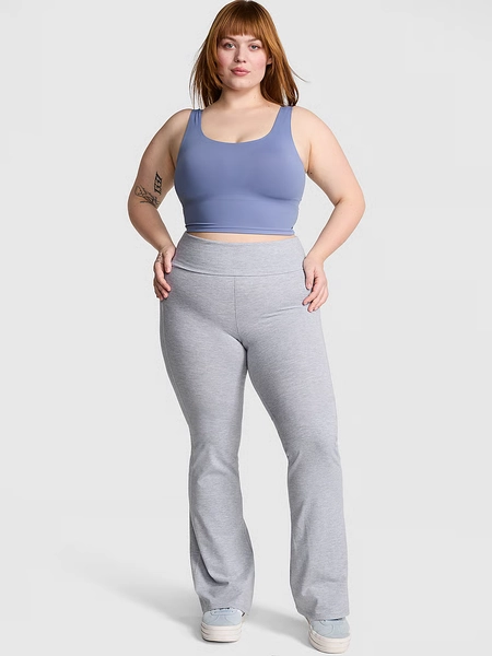 All-Day Cotton Foldover Flare Leggings