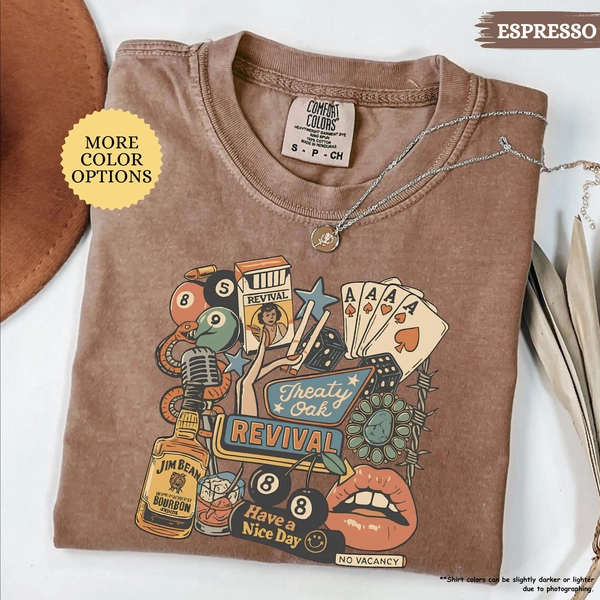 Comfort Colors® Treaty Oak Revival Shirt, Country Music Shirt, Western Cowboy Shirt, Cowgirls Shirt, Music Lover Tshirt, Western Music Tee