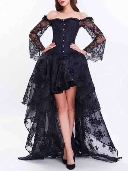 Victorian Gothic Ball Gown Corset Dress