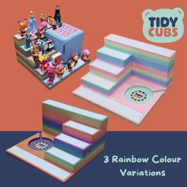 Large Rainbow Tonie Box Docking Station figure storage Tonie figure holder Toniebox stand kids room decor nursery toy storage Tonies stand