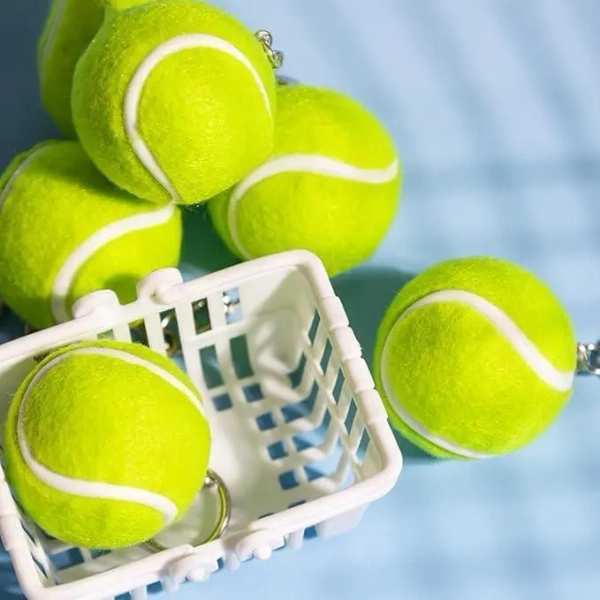 Tennis Ball Keychain