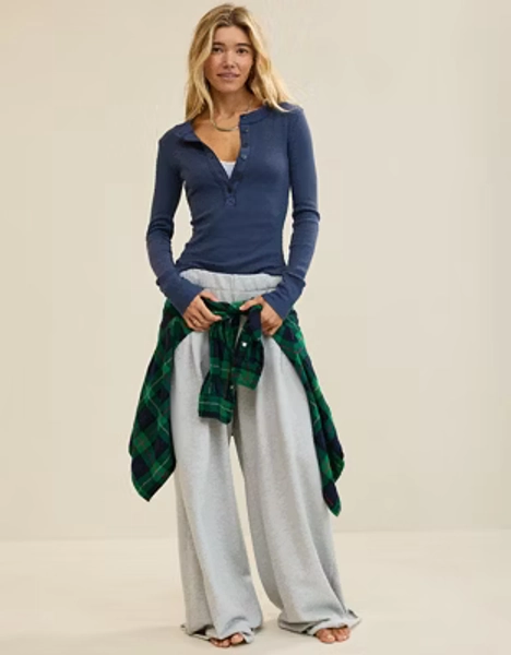 Aerie Henley Essential Layering T-Shirt
