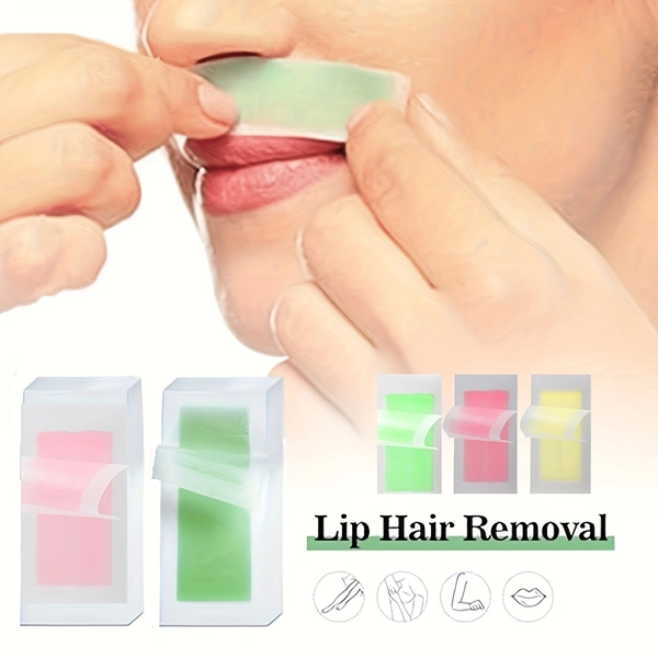 Green Aloe Hair Removal Wax Strip, Tear Off Immediately Facial Eyebrow Lip Beard Cheek Hair Removal Small Wax Strip, Portable Practical Painless Fast Hair Removal Gentle Non-Irritating 12pcs Disposable Hair Removal Wax Paper Pink Rose Lemon Suitable for Face, Upper Lips, Legs, bikini, eyebrows, chin, armpits and other areas hair removal