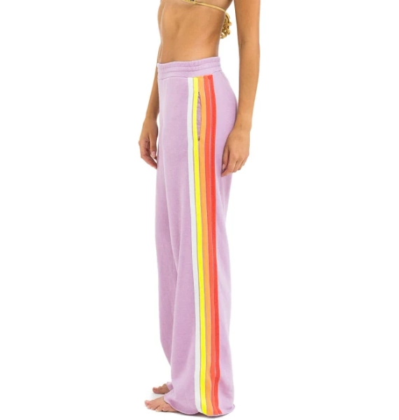 5 Stripe Wide Leg Sweatpants