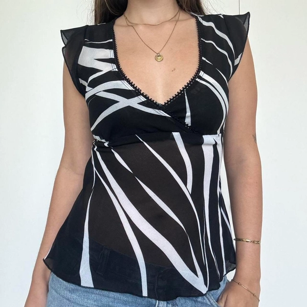 y2k forever 21 striped mesh top

• size M but more...