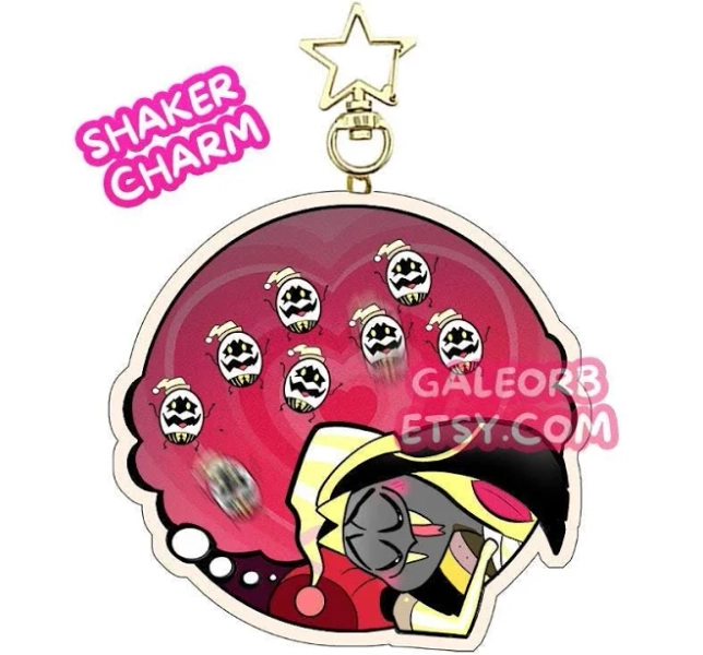 Hazbin Hotel Sir Pentious Egg Boiz Minions Shaker Charm