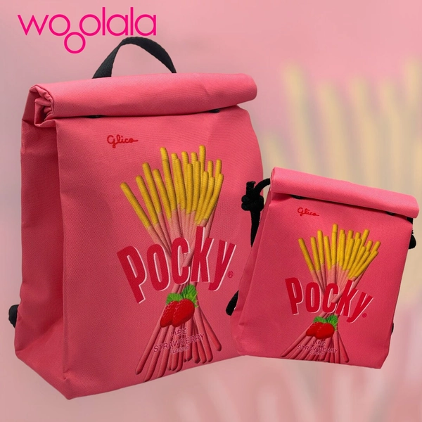 Quirky POCKY Strawberry Biscuit Backpack and Sling Crossbody Bag for Man , Woman, Kids - Water Resistant 100% Recycled Polyester - Etsy
