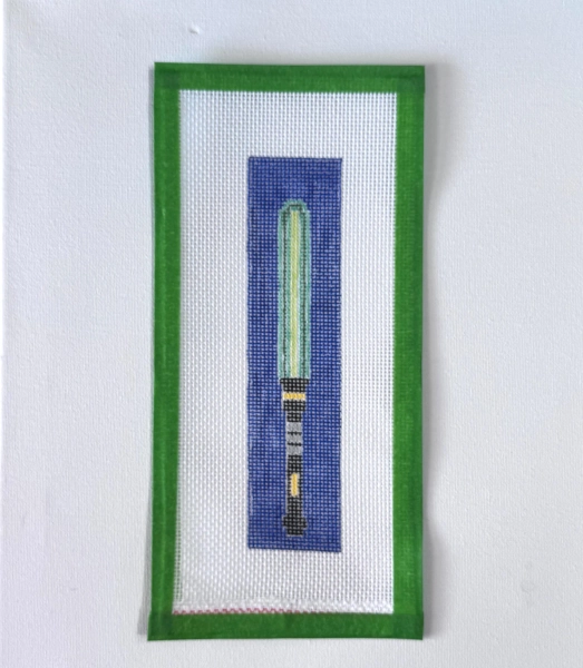 Lightsaber Needlepoint Bookmark Canvas, Hand-Painted canvas, Beginner Stitch