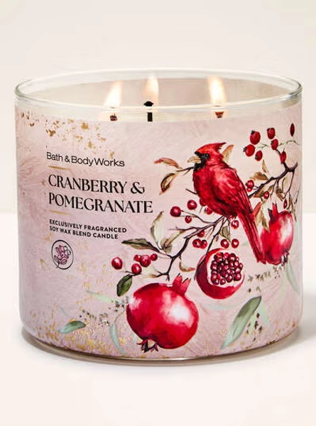 Cranberry & Pomegranate 3-Wick Candle