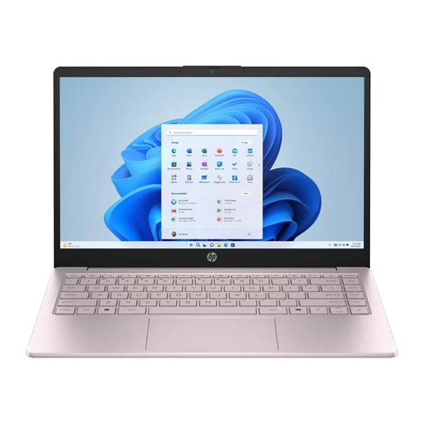 HP 14 inch HD Windows Laptop Intel Processor N150 4GB RAM 128GB UFS Tranquil Pink