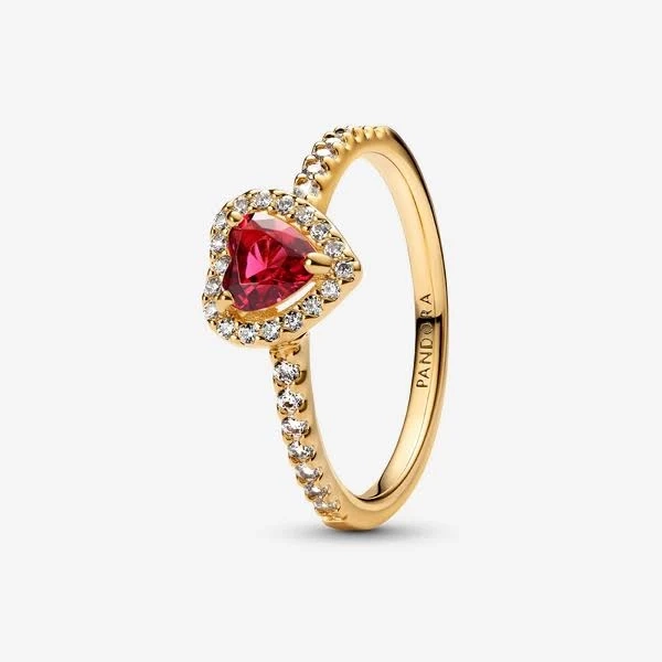 Pandora Elevated Heart 14K Gold-Plated Ring