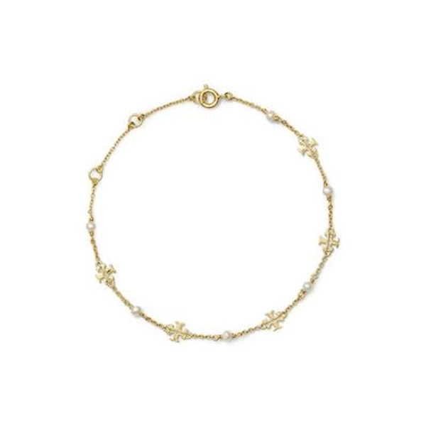 Tory Burch Delicate Moondance Pearl Bracelet in Tory Gold/pearl at Nordstrom